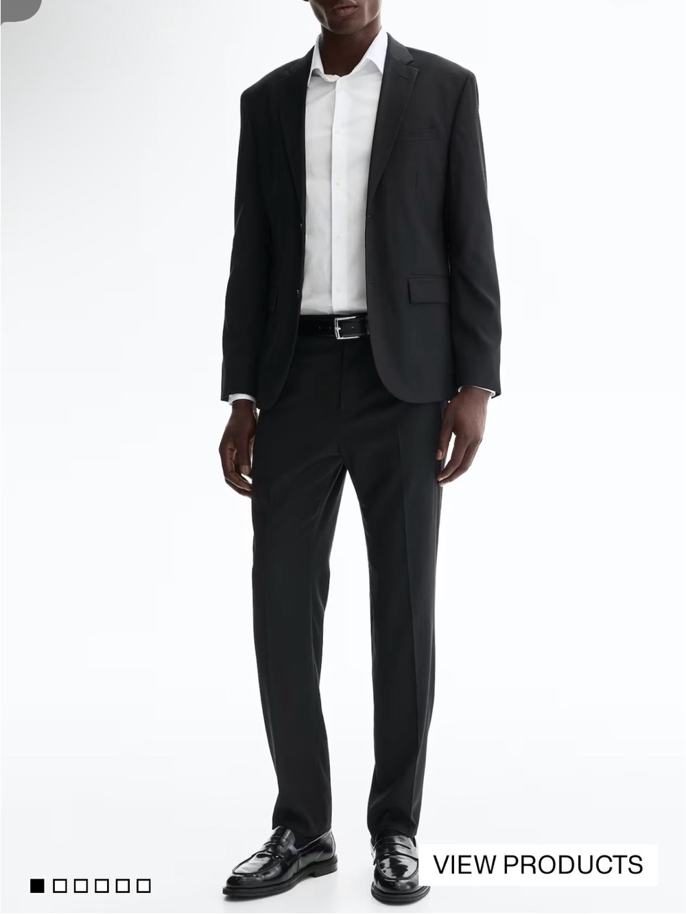 H&M Black slim flit dress pants